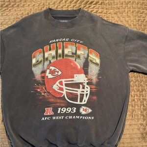 Abercrombie & Fitch Navy Logo Fleece Pullover with NFL Shield